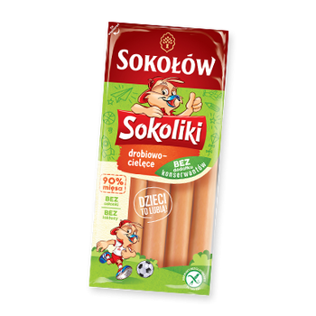 Parówki Sokoliki Drobiowo-Cielęce 140 g