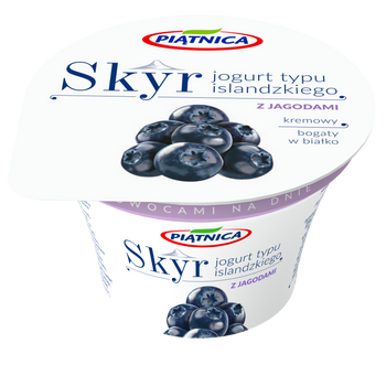 Piątnica Skyr Jogurt typu islandzkiego z jagodami 150 g
