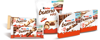 Kinder Bueno 43 g 107,5  Mini 108 g White  39 g White 97,5 g