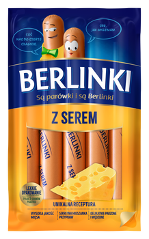 Berlinki parówki z serem 250 g