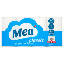 Papier toaletowy MEA Classic biały 2-warstwowy – 8 rolek