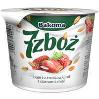 Bakoma jogurt 7zbóż truskawka z ziarnami 