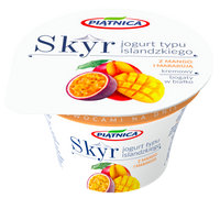 Piątnica Skyr Jogurt typu islandzkiego z mango i marakują 150 g